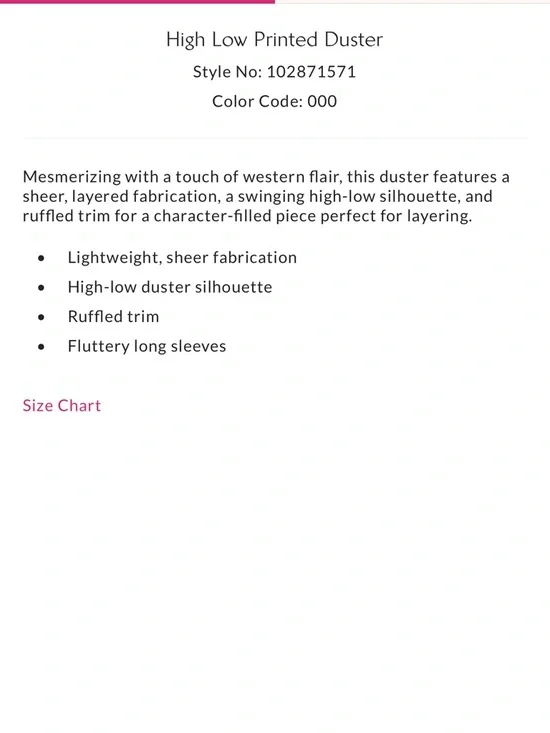 NWOT Free People High Low Printed Duster- Forever Paisley - Picture 5 of 8